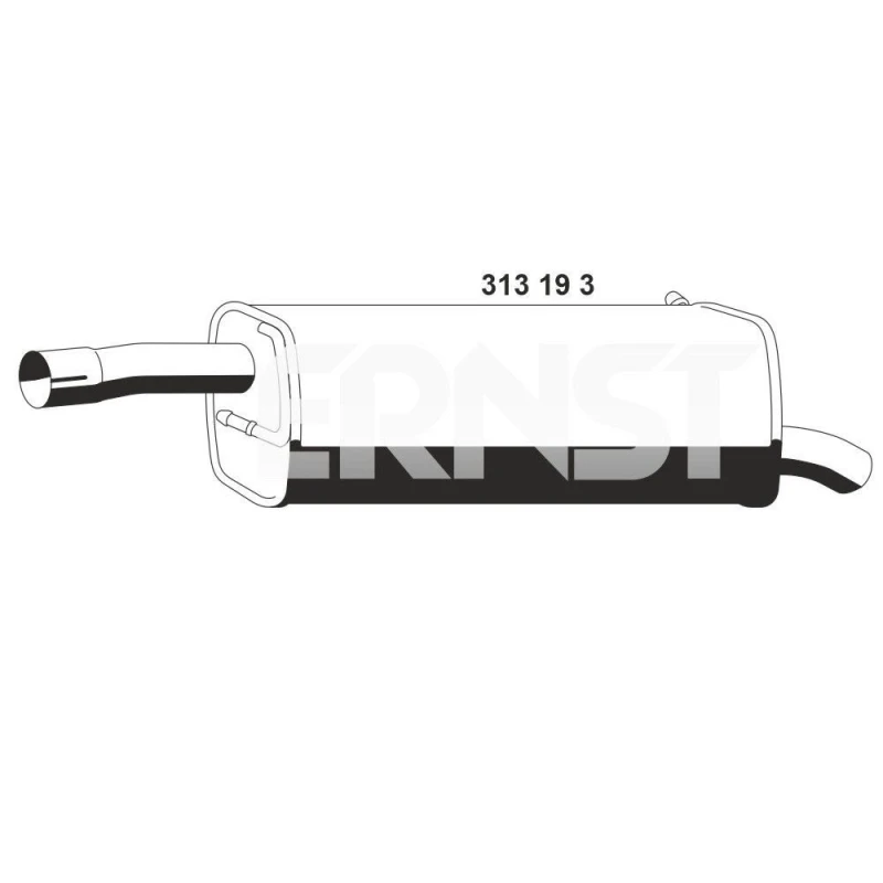 Image of ERNST 313193 Rear silencer Rear End Silencer (3437)