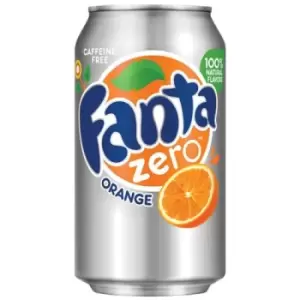 image of Fanta Zero Drink Can 330ml (Pack 24) 402039