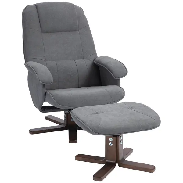 Image of HOMCOM Modern Round Boucle Armchair Accent Chair for Living Room Bedroom Grey