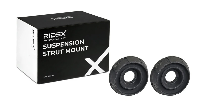 Image of RIDEX 1180S1049 Top strut mount Front Axle, without ball bearing Suspension Strut Support Bearing (1180)