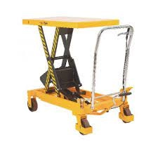 Image of Slingsby Yellow and Black Mobile Lifting Table 750KG Capacity 329459