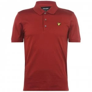 image of Lyle and Scott Short Sleeve Polo Shirt - Brick Red Z735