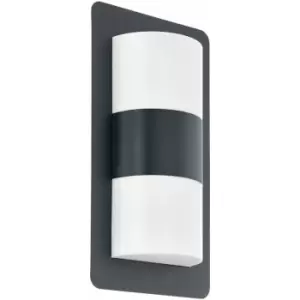 image of Loops - IP44 Outdoor Wall Light Anthracite Zinc Plated Steel 2 x 10W E27 Bulb