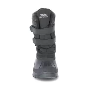 Image of Trespass Childrens Boys Strachan II Waterproof Touch Fastening Snow Boots (1 Youth UK) (Black)