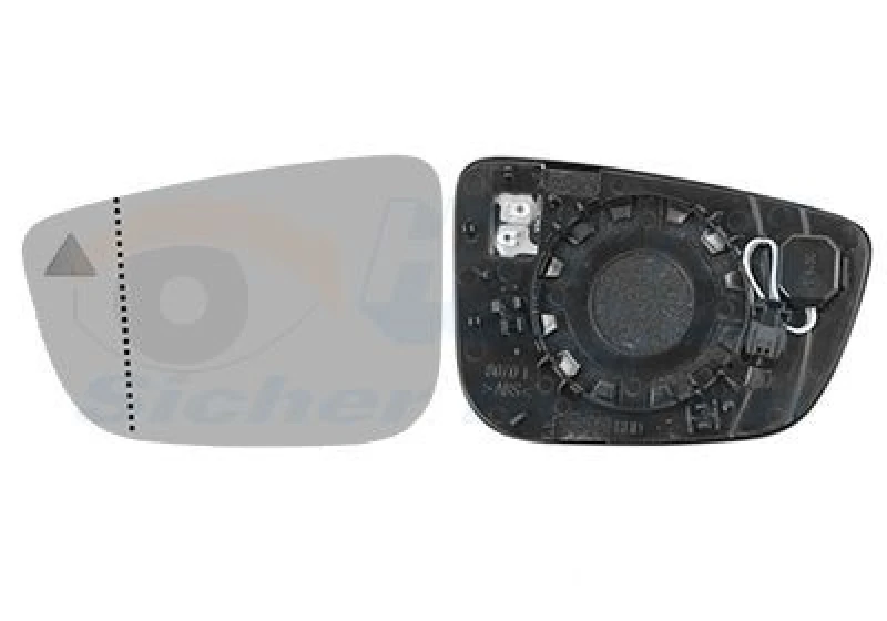 Image of VAN WEZEL Wing mirror glass VAN WEZEL 0593835
