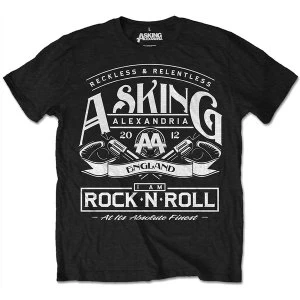 Image of Asking Alexandria - Rock N' Roll Unisex Large T-Shirt - Black