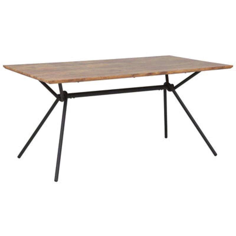 Image of Beliani Dining Table Amsterdam Dark Brown 160 Cm 90 Cm