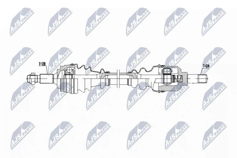 Image of NTY NPW-CT-142 Drive shaft 5-Speed Manual Transmission, Front Axle Left Drive Shaft (13)