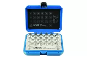 Image of Laser Tools 7076 Locking Wheel Nut Key Set 20pc For Volvo