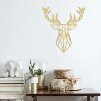 Image of Deer4 - Gold Gold Decorative Metal Wall Accessory