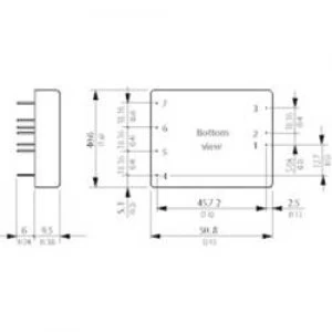 Image of DCDC converter print TracoPower TEN 25 1211 12 Vdc 5 Vdc