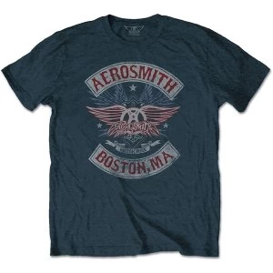 Image of Aerosmith - Boston Pride Unisex Large T-Shirt - Blue