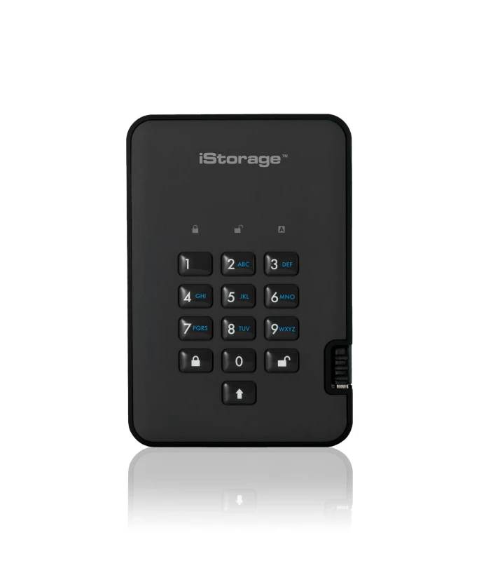 Image of iStorage iStorage diskAshur² SSD 4TB Black Secure Portable Solid State Drive |AES-XTS 256-bit Hardware Encryption PIN protected OS & Platform In