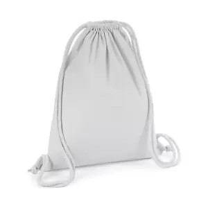 Image of Westford Mill Organic Premium Cotton Gym Sack (One Size) (Light Grey)