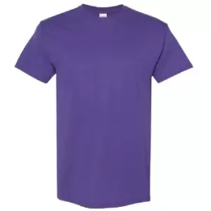 image of Gildan Mens Heavy Cotton Short Sleeve T-Shirt (Pack Of 5) (M) (Lilac)