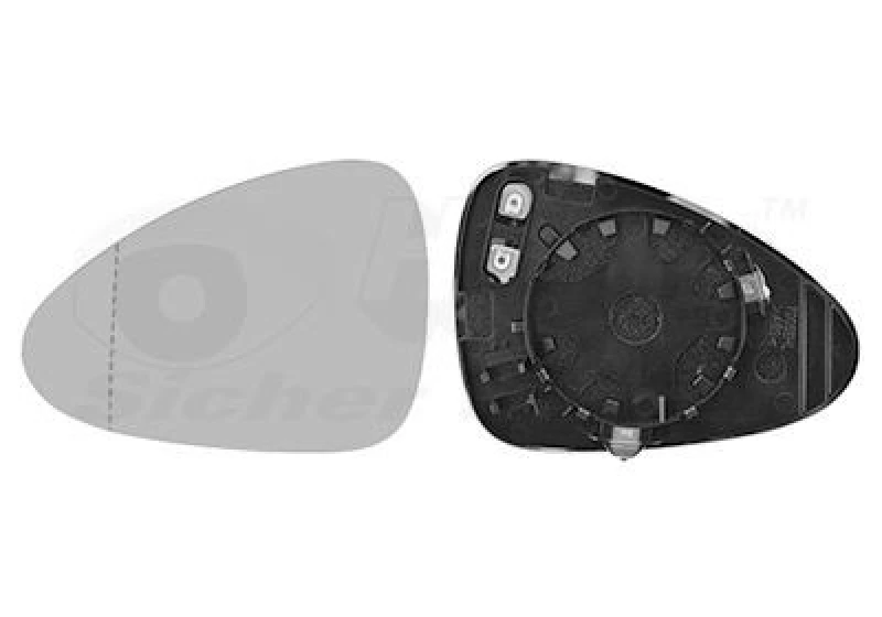 Image of VAN WEZEL Wing mirror glass VAN WEZEL 7406837