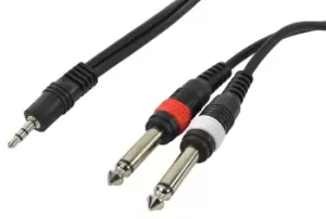 image of "Cobra 2 X 1/4" Jack Mono - 3.5mm Stereo Jack 1.5m"