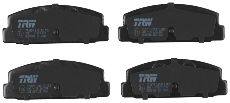 Image of TRW GDB3088 Brake pad set not prepared for wear warning indicator Brake Pad Set,disc brake (402)