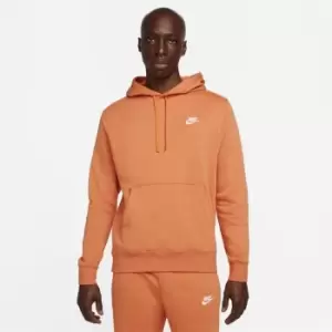 Image of Nike Sportswear Club Fleece Pullover Hoodie Mens - Orange