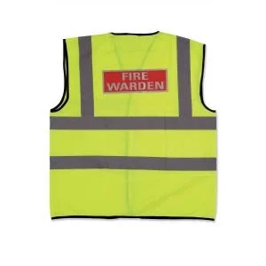 Image of Fire Warden Vest High Visibility Yellow Vest Medium Ref WG30108 103600