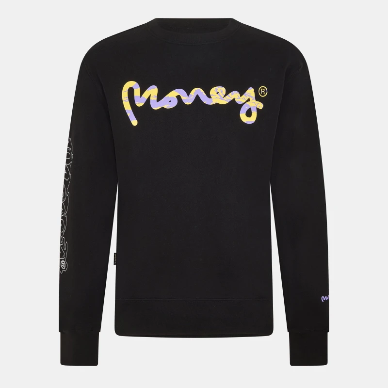 Image of Money LA Camo Crew Black male X Small