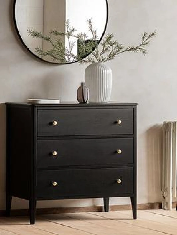 Image of SO'HOME Amberly 3 Drawer Chest Black ONE SIZE