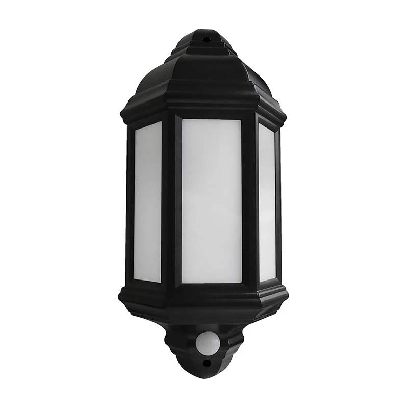 Image of Eterna 7W 3000K LED Half Lantern With 120° PIR VECOHPIRBK