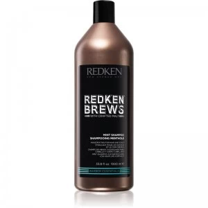 Image of Redken Brews Invigorating Mint Shampoo for Hair and Scalp 1000ml