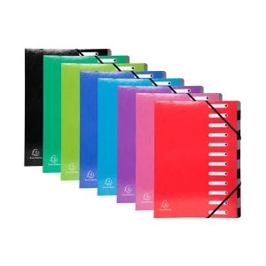 image of Iderama Harmonika A4 225gm2 Multipart Document File Assorted Colours Pack of 8