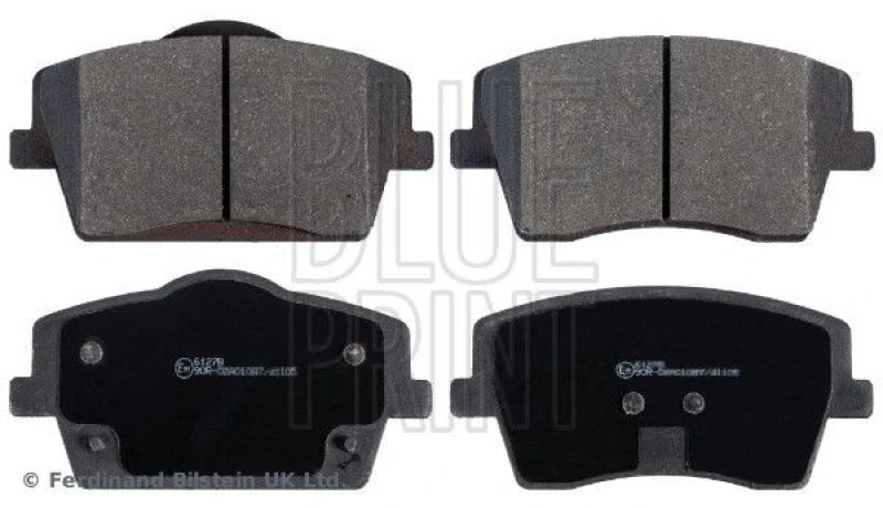 Image of Blue PRINT Brake pad set Blue PRINT ADF124231