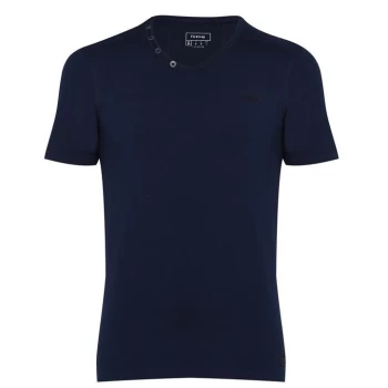 image of Firetrap Striding V Neck T Shirt Mens - Blue