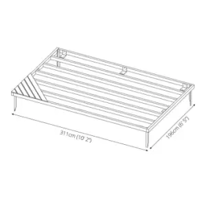 Image of Mercia 11 x 7ft Pressure Treated Corner Summerhouse Wooden Base
