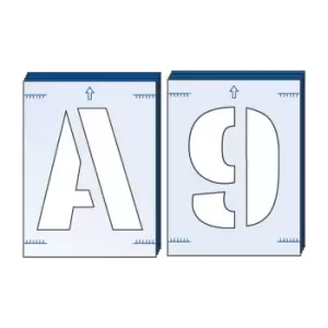 image of 75mm Letters & Numbers Stencil Kit