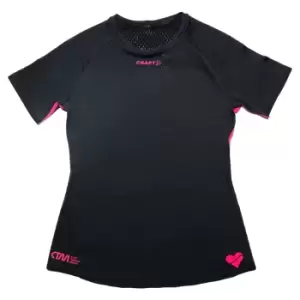 image of Craft Womens/Ladies CTM Distance Short-Sleeved T-Shirt (L) (Black)