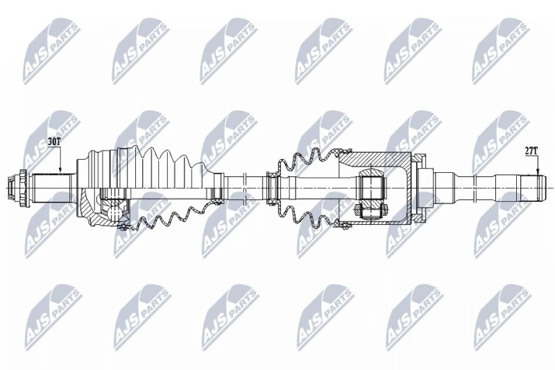 Image of NTY NPW-BM-152 Drive shaft Front Axle Right Drive Shaft (13)
