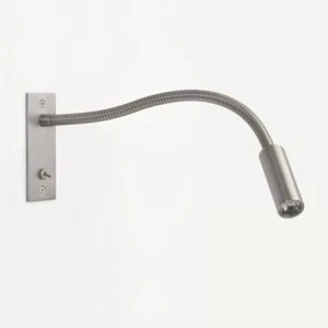 Image of LED 1 Light Indoor Wall Reading Switched Light Matt Nickel
