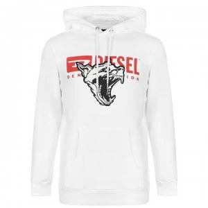 image of Diesel Wolf OTH Hoodie - White 100