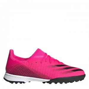 Image of adidas X Ghosted .3 Junior Astro Turf Trainers - ShockPink/Orang