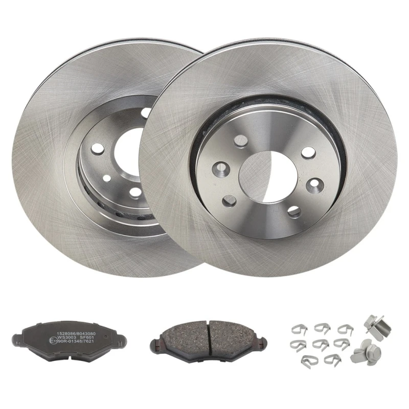 Image of RIDEX 3405B3179 Brake disc and pads set Front Axle, Brake Disc Type: internally vented, excl. wear warning contact Brake Set,disc brakes (3405)