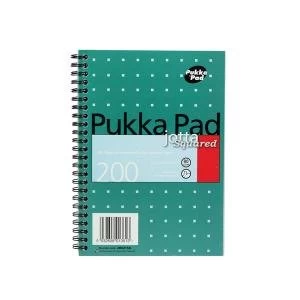 Image of Pukka Pad Square Wirebound Metallic Jotta Notepad 200 Pages A5 Pack of