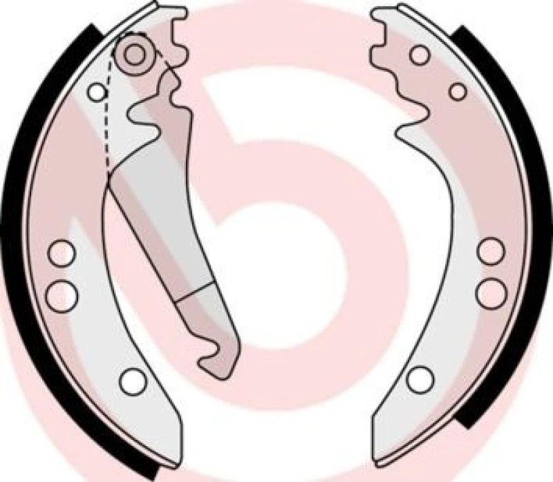 Image of BREMBO Brake Shoe Set BREMBO S 50 514