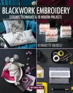 Image of blackwork embroidery stitches techniques and 13 modern projects