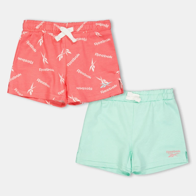 Image of Reebok Kids Jersey Jogger Shorts Strawberry female 3-4 Yrs