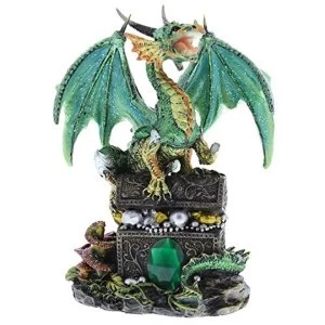 image of Mystic Legends Green Dragon with Treasure Chest