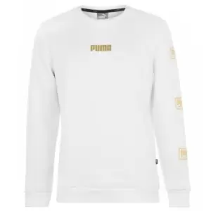 image of Puma Holiday Sweatshirt Mens - White