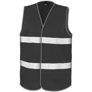 Image of Result Adults Unisex Safeguard Enhance Visibility Vest (2X/3XL) (Black) - Black