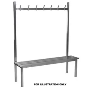 Image of Slingsby Aqua Solo Stainless Steel Changing Room Bench - Stainless Steel 3000mm