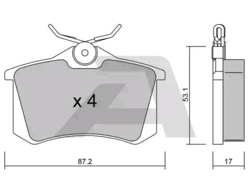 Image of AISIN Brake pad set AISIN BPPE-2002