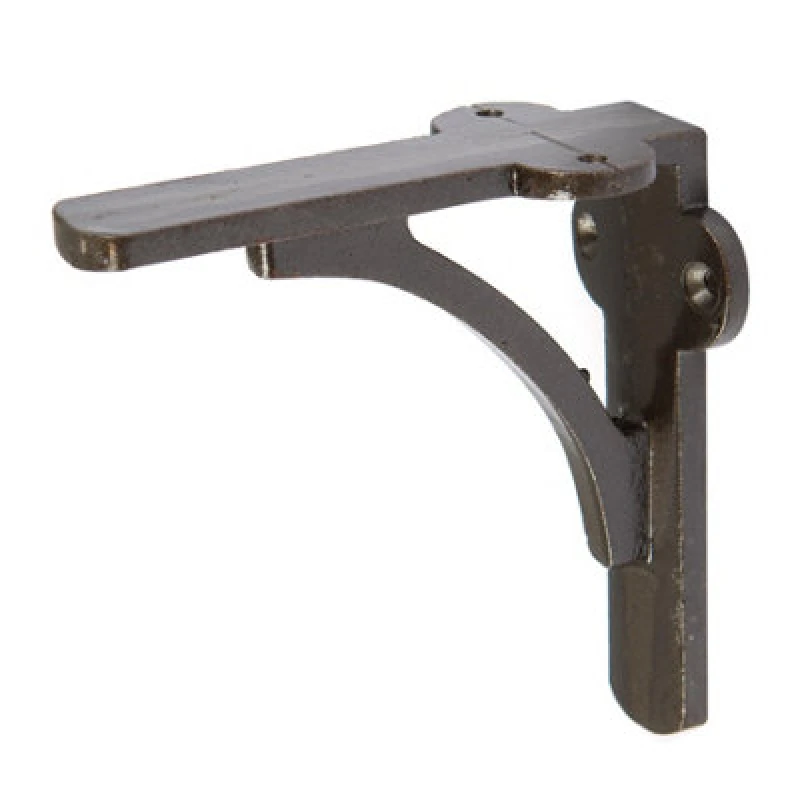 Image of Hammer and Tongs Hammer & Tongs Curved Iron Shelf Bracket - D100mm - Raw