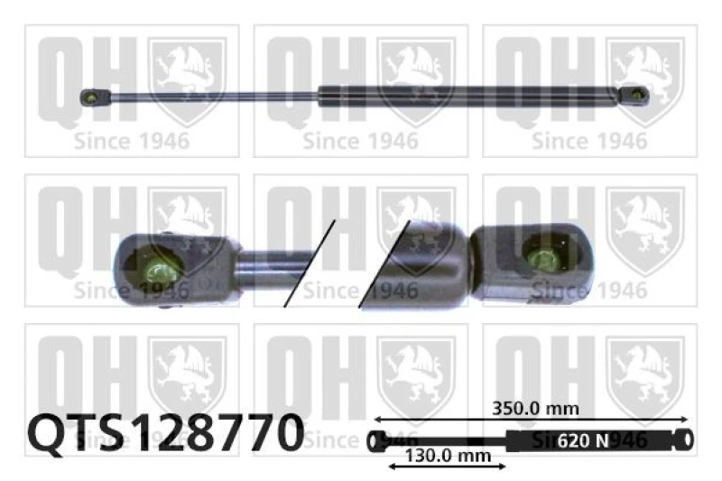 Image of QUINTON HAZELL Tailgate strut QUINTON HAZELL QTS128770
